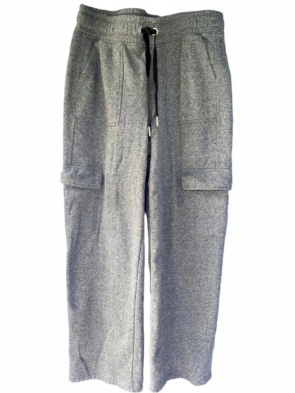 Calvin Klein Women’s Performance Wide Leg Cargo Pants in Gray Size Medium Like N